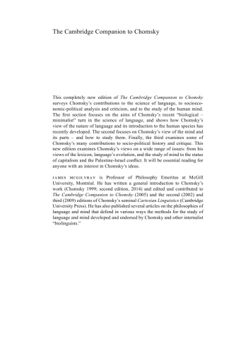 The Cambridge companion to Chomsky