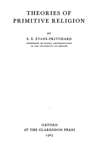 Theories of primitive religion