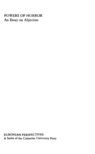 Powers of horror: an essay on abjection