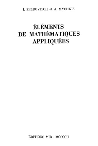 Eléments de mathématiques appliquées