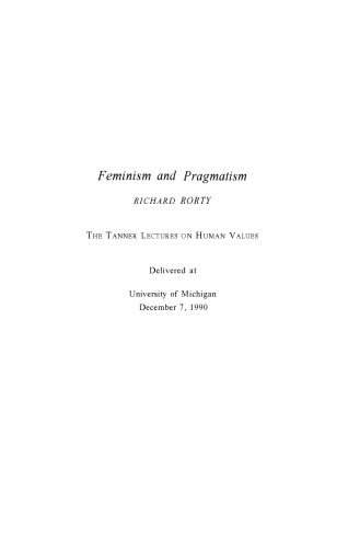 Feminism and Pragmatism