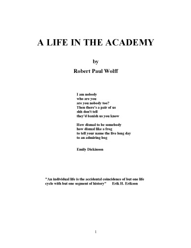 A Life in the Academy