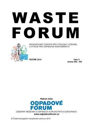 Waste Forum: První časopis pro výsledky výzkumu a vývoje pro odpadové hospodářství