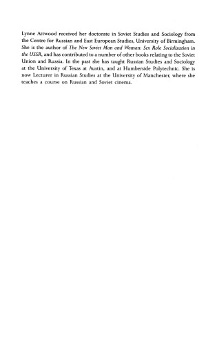 Red Women on the Silver Screen: Soviet Women and Cinema from the Beginning to the End of the Communist Era