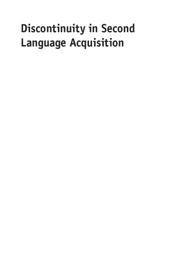 Discontinuity in second language acquisition The switch between statistical and grammatical learning