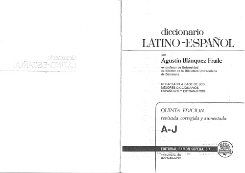 Diccionario latino-español, A-J