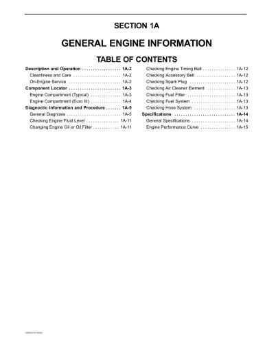 Daewoo Matiz Service Manual