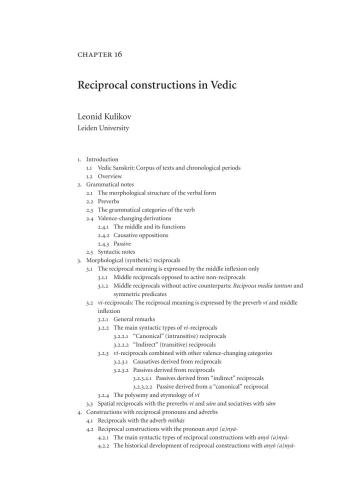 Reciprocal constructions in Vedic