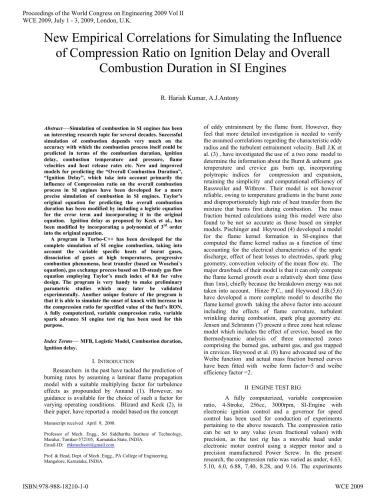 New Empirical Correlations for Simulating the Influence of Compression Ratio on Ignition Delay and Overall Combustion Duration in SI Engines