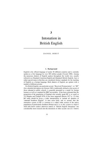 Intonation in British English