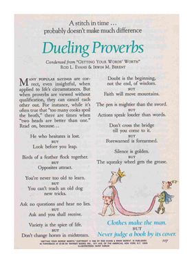 Dueling Proverbs
