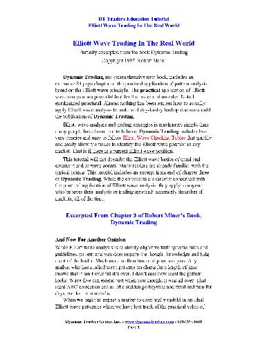 Elliott wave trading in the real world