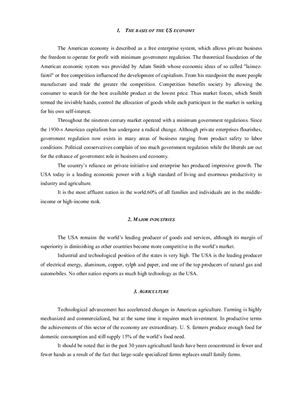 The basis of the us economy