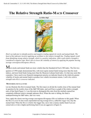 New Articles From Stock & Commodities Online Magazine (Subscriberssection)