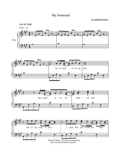 Evanescence - My immortal
