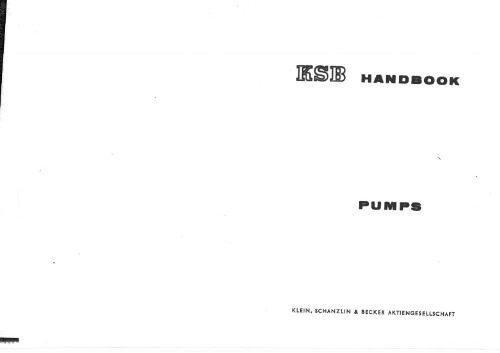 KSB. Pumps Handbook