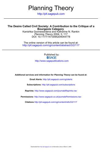 The desire called civil society: A contribution to the critique of a bourgeois category (на англ.)