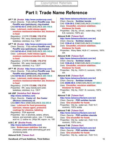 Handbook of Food Additives
