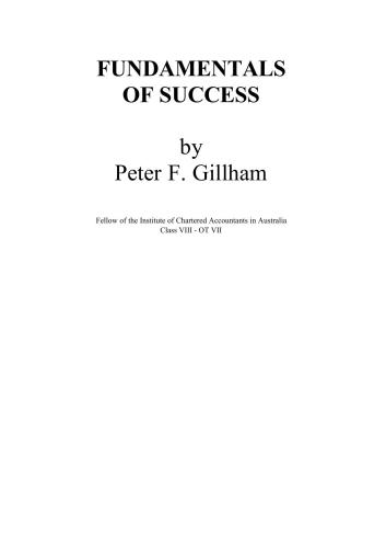 Fundamentals of success