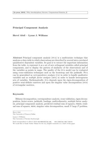 Principal Component Analysis