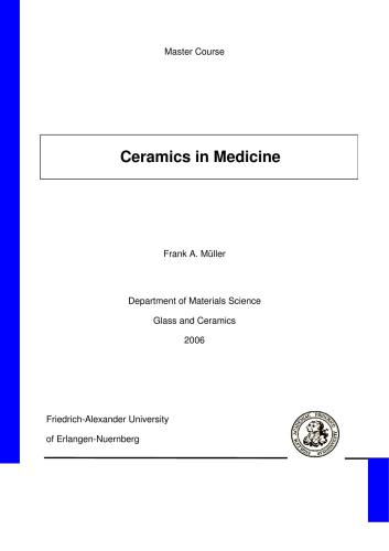Ceramics in Medicine. Master Course