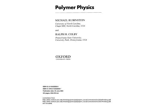 Polymer Physics