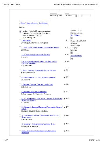 Time in quantum mechanics