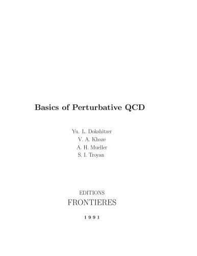 Basics of Perturbative QCD