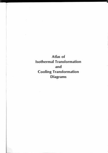 Atlas of Isothermal Transformation and Cooling Transformation Diagrams