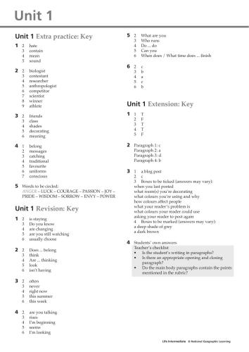 Life - Intermediate B1 Plus - Extra Practice Activities