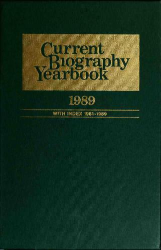 Current Biography Yearbook 1989