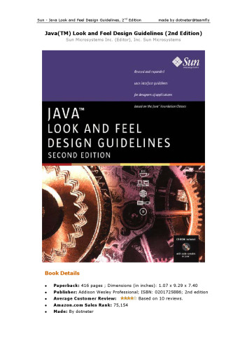 Java Look and Feel Design Guidelines