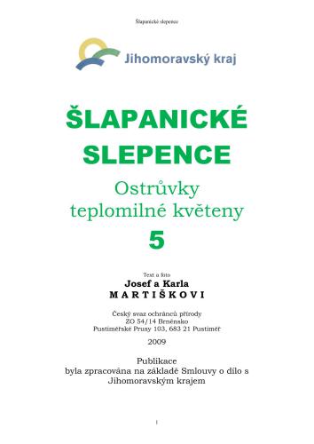 Šlapanické slepence: Ostrůvky teplomilné květeny. 5
