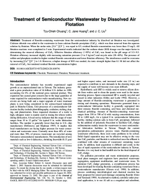 Treatment of semiconductor wastewater by dissolved air flotation