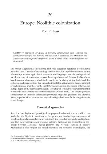 Europe: Neolithic colonization