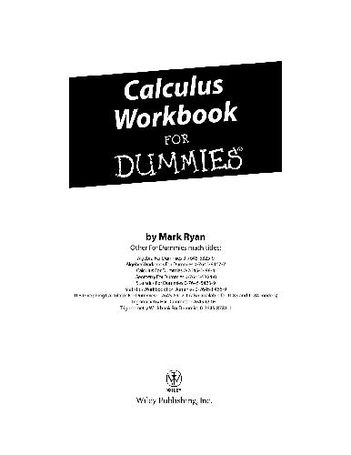 Calculus for Dummies