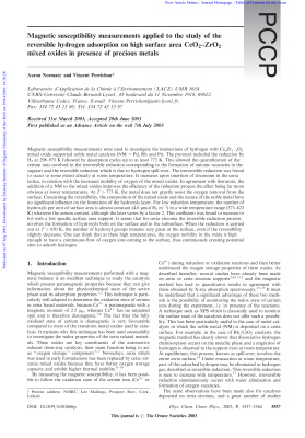 Magnetic susceptibility measurements applied to the study of the reversible hydrogen adsorption on high surface area CeO2-ZrO2 mixed oxides in presence of precious metals