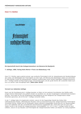 Frömmigkeit nordischer Artung: Ein Querschnitt durch das Indogermanentum von Benares bis Reykjavik
