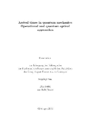 Arrival times in quantum mechanics