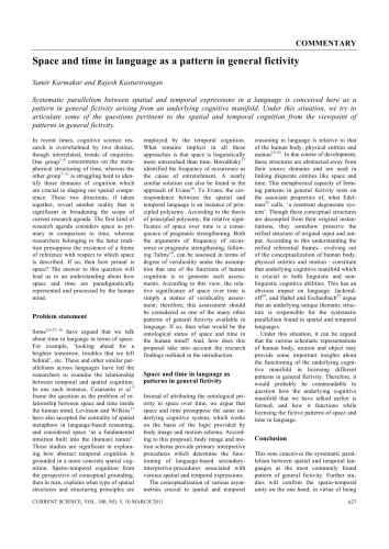 Space and time in language as a pattern in general fictivity