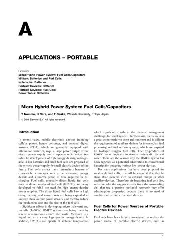 Encyclopedia of electrochemical power sources. Part I