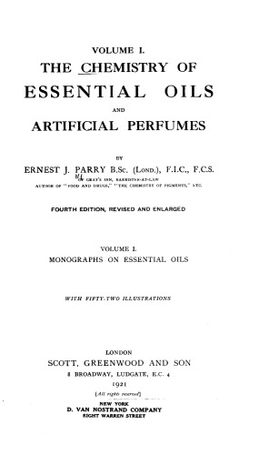 The Chemistry of Essential Oils and Artificial Perfumes