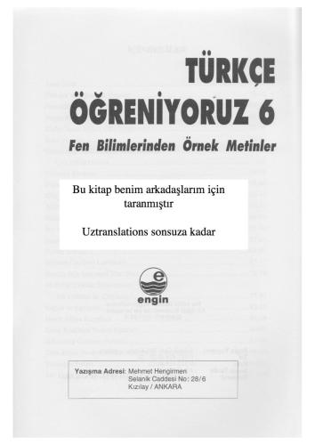 Türkçe öğreniyoruz 6