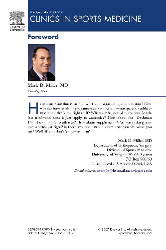 Clin Sports Med January Sports Nutrition