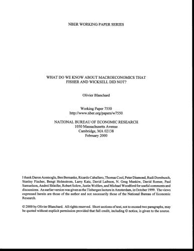 What Do We Know About Macroeconomics that Fisher and Wicksell Did Not?