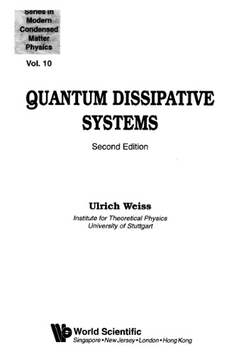 Quantum Dissipative Systems