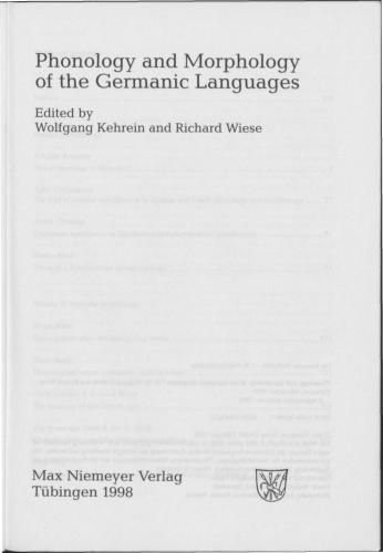 Phonology and Morphology of the Germanic Languages