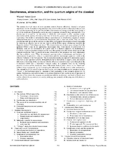 Decoherence, einselection,and the quantum origins of the classical