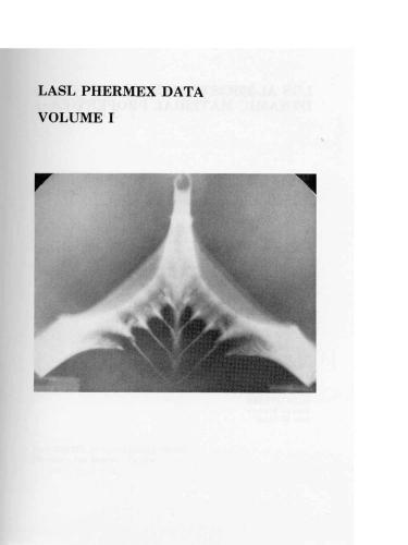 LASL PHERMEX data, Volume 1