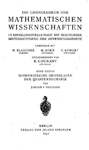 Mathematische Grundlagen der Quantenmechanik